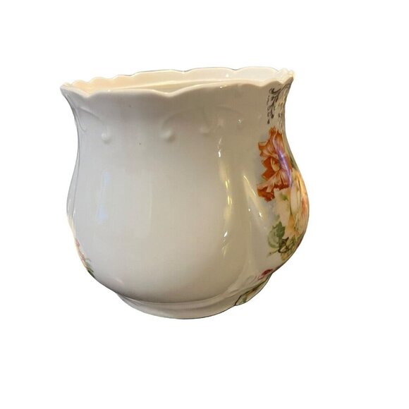 Vintage Floral Candy/Sugar Dish Biscuit Jar with Lid Floral Pattern Antique - Picture 14 of 16